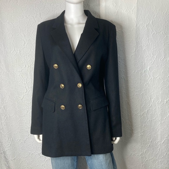 Vintage 90s Adolfo studios wool coat suit jacket - Picture 6 of 15